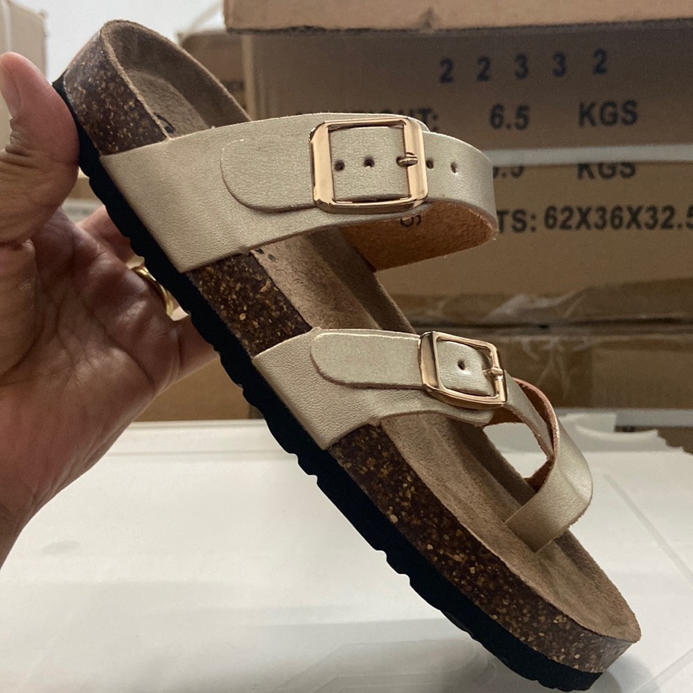 Outwoods Gold Sandals Strappy Sandals Bork 30